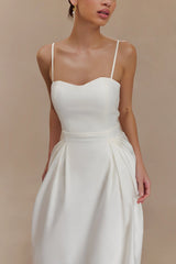 Rebecca Cotton Midi Dress - White