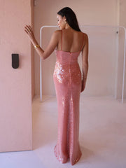New Romantics Andy Diamond Bodice Maxi Dress in Calypso